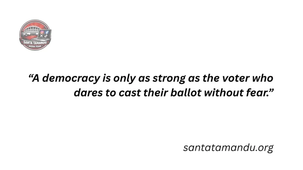 Quote on Nigerian democracy: “A democracy is only as strong as the voter who dares to cast their ballot without fear.”